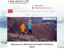 Tablet Screenshot of abalancedlifeexpos.com